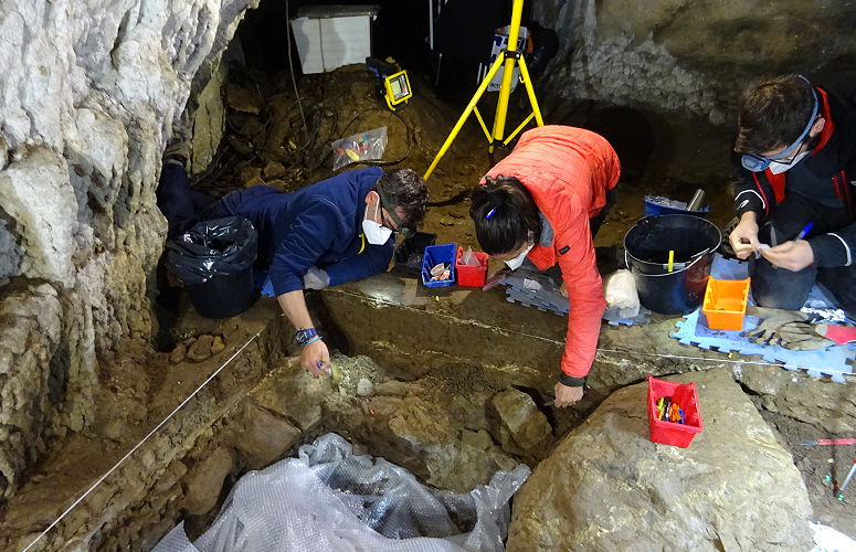 nouvelles fouilles archéologiques dans la grotte d'Isturitz